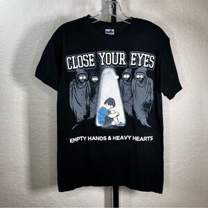 Close Your Eyes Empty Hands and Heavy Hearts Heavy Metal T-Shirt Tee Size Small